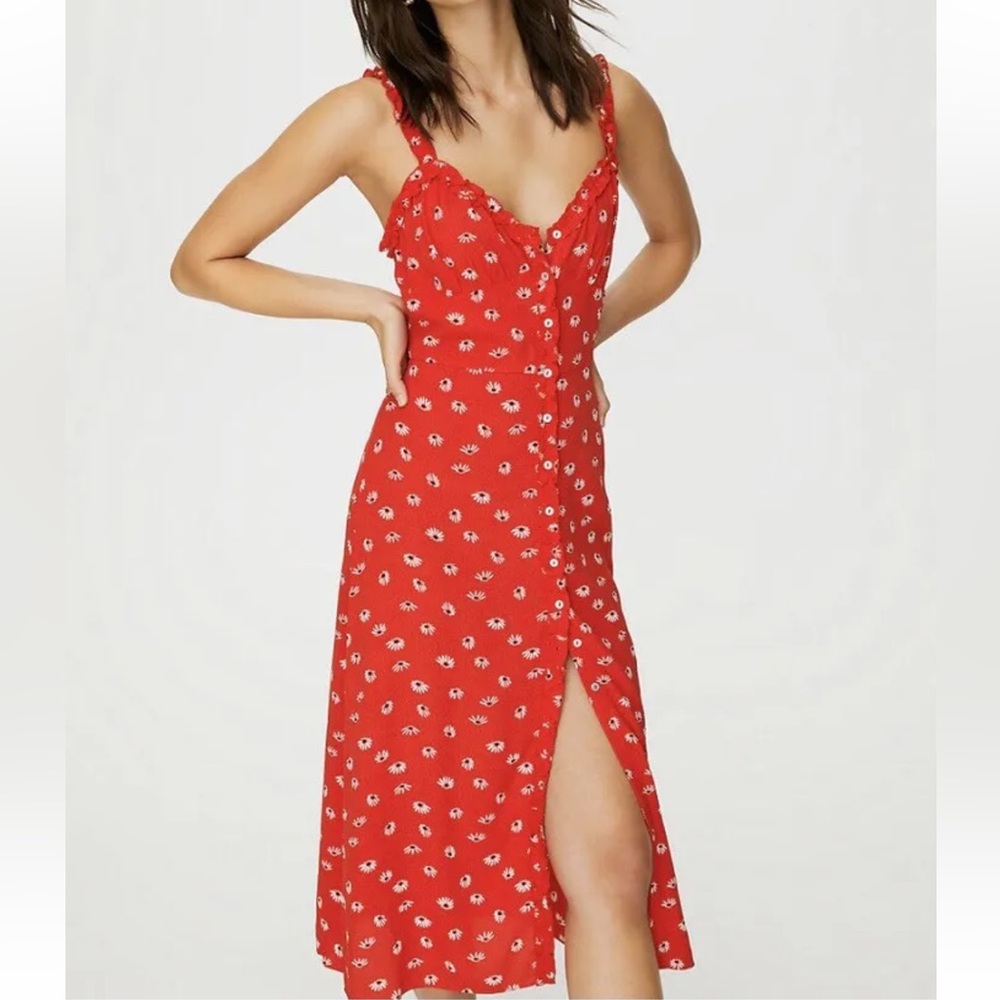 CLEARANCE: Wildfox Red Floral Midi Dress